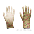 PU -Serie Pink gedruckte Polyester -Handschuhe